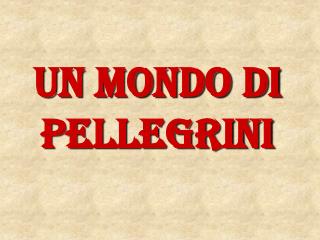 un mondo di pellegrini