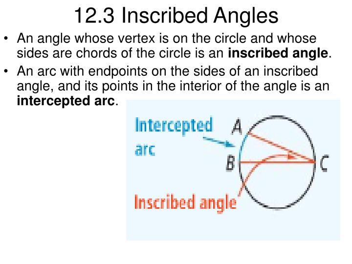 12 3 inscribed angles
