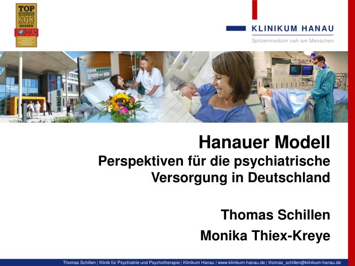 hanauer modell perspektiven f r die psychiatrische versorgung in deutschland