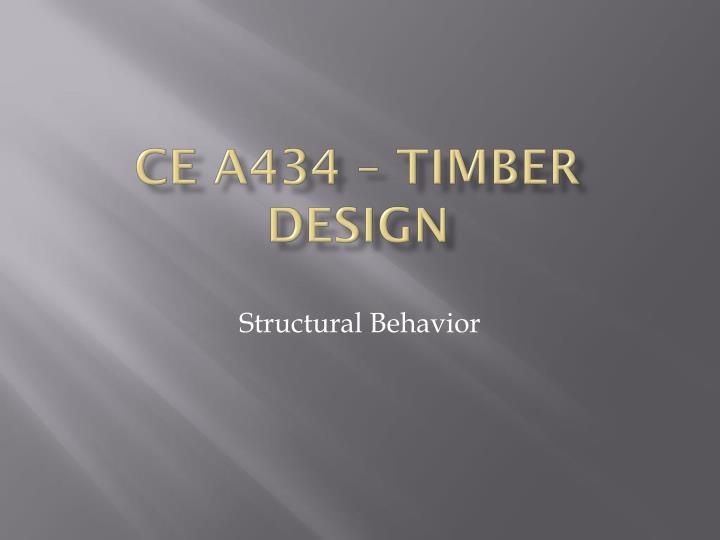 ce a434 timber design
