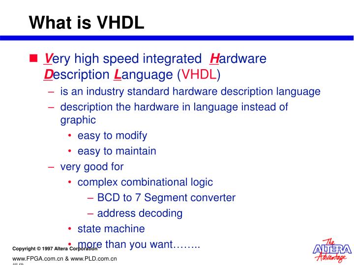 what is vhdl