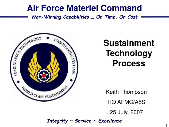 sustainment technology process