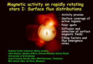Magnetic activity on rapidly rotating stars I: Surface flux distributions