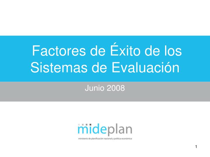 factores de xito de los sistemas de evaluaci n