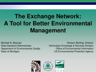 The Exchange Network: A Tool for Better Environmental Management