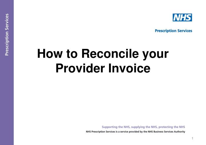 how to reconcile your provider invoice