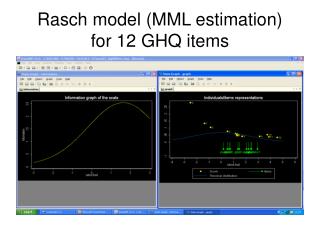 Rasch model (MML estimation) for 12 GHQ items