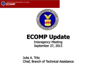 ECOMP Update Interagency Meeting September 27, 2013