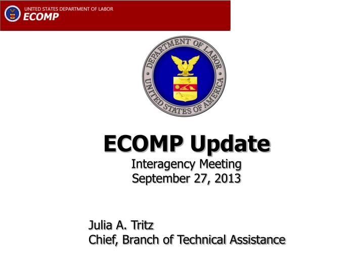 ecomp update interagency meeting september 27 2013