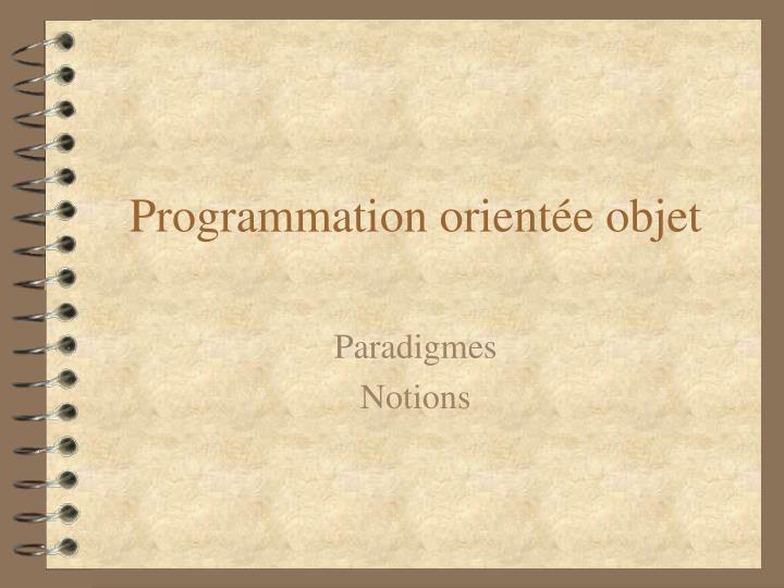 programmation orient e objet