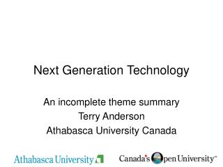 Next Generation Technology