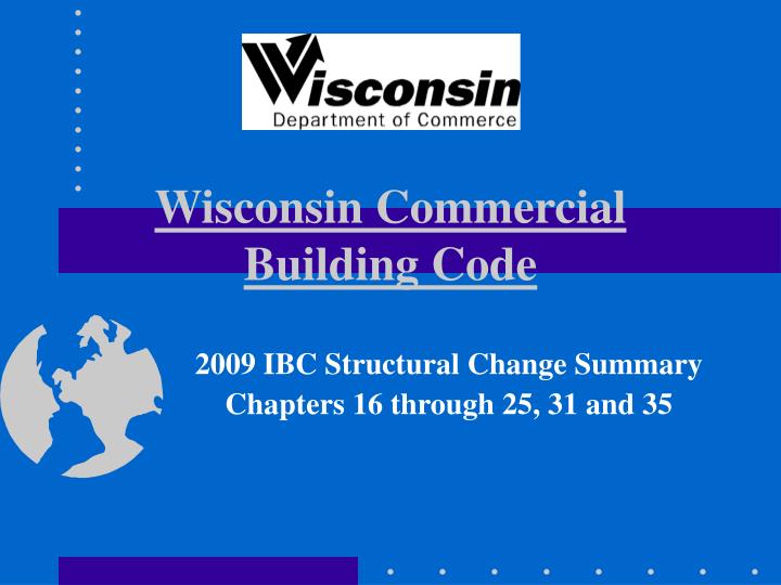 wisconsin commercial building code