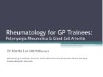 Rheumatology for GP Trainees: Polymyalgia Rheumatica &amp; Giant Cell Arteritis