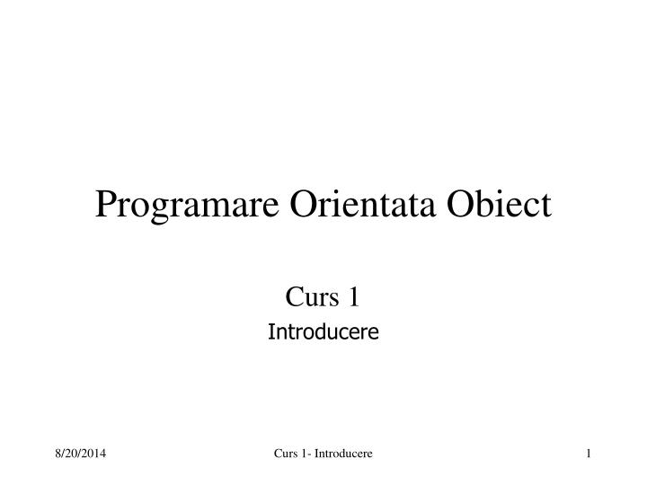 programare orientata obiect