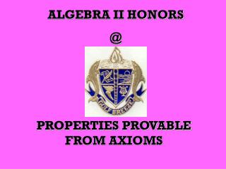 ALGEBRA II HONORS @