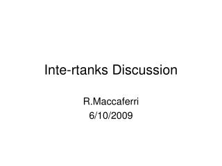 Inte-rtanks Discussion