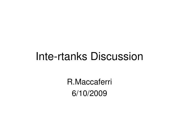 inte rtanks discussion