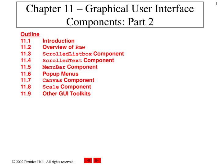 chapter 11 graphical user interface components part 2