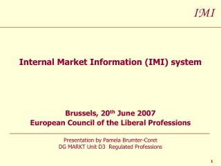 Internal Market Information (IMI) system