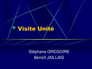 visite unit