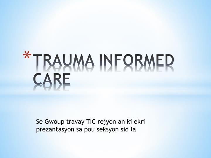 trauma informed care