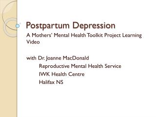 Postpartum Depression