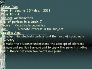 Distance formula