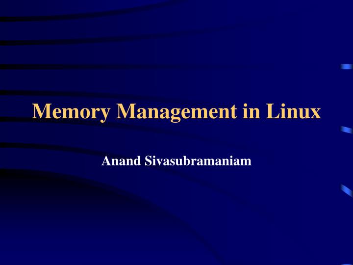memory management in linux