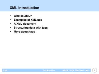 XML introduction