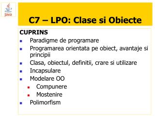 c7 lpo clase si obiecte