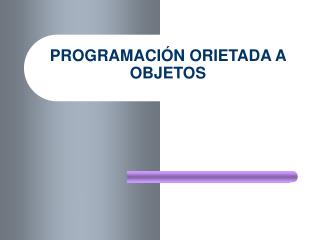 programaci n orietada a objetos