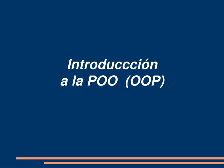 introduccci n a la poo oop