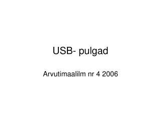 usb pulgad
