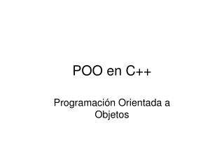 poo en c