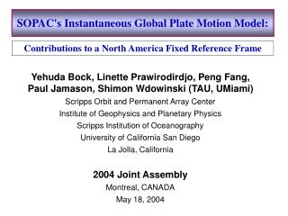 SOPAC's Instantaneous Global Plate Motion Model: