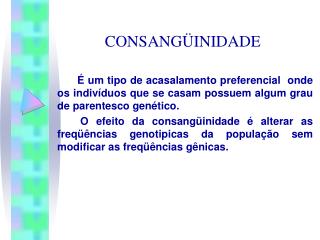 consang inidade