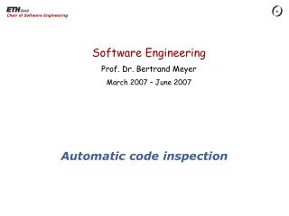 Automatic code inspection