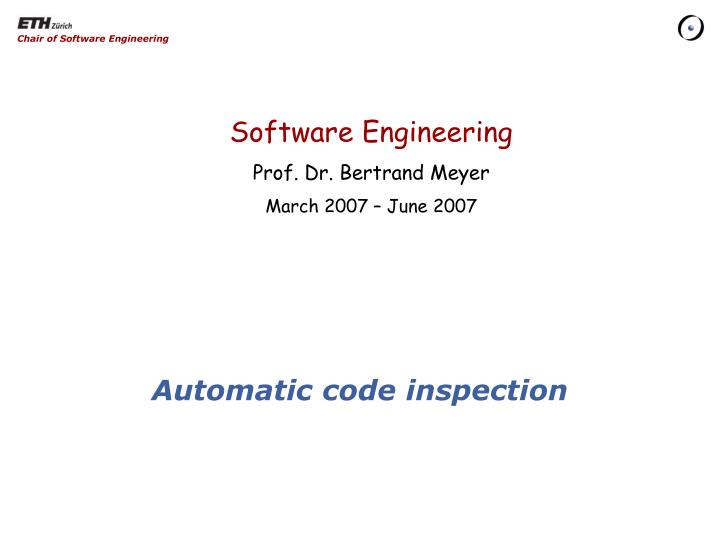automatic code inspection