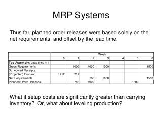 MRP Systems