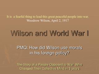 Wilson and World War I