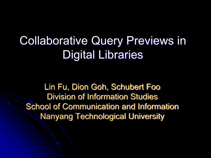 collaborative query previews in digital libraries