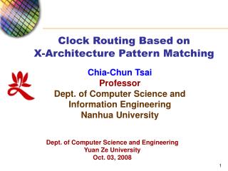 Clock Routing Based on X-Architecture Pattern Matching