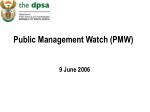 Public Management Watch (PMW) - slide 1