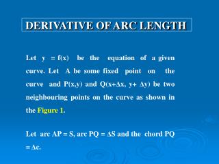 DERIVATIVE OF ARC LENGTH