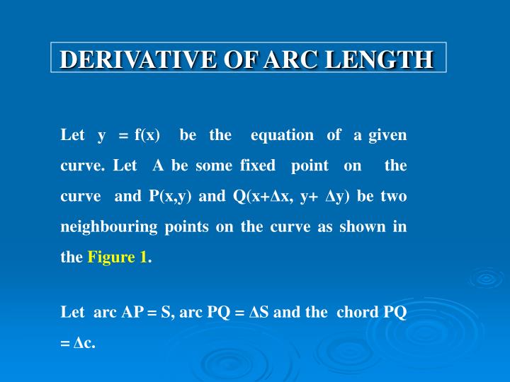 derivative of arc length