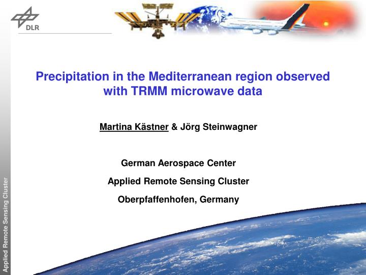precipitation in the mediterranean region observed with trmm microwave data