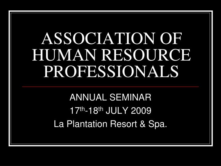 association of human resource professionals