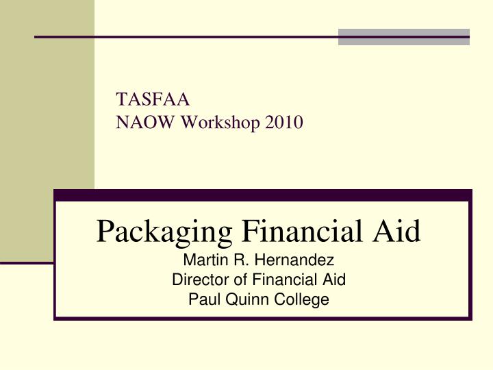 tasfaa naow workshop 2010