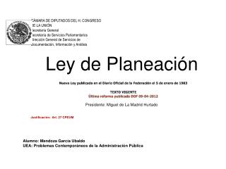 ley de planeaci n