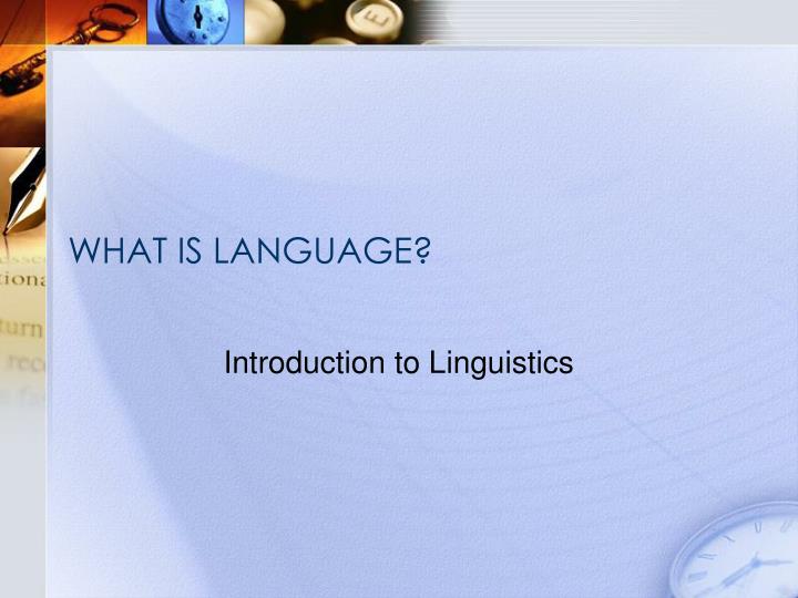 what is language